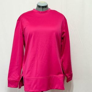 Adidas NWT Sz M Magenta Vivid Red Women's Aeroready Crew Neck Sweater